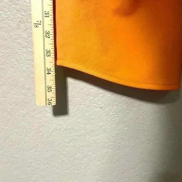 PrettyLittleThing Lauriell Bright Orange Wrap Front Crepe Midi Dress Size Small - Picture 7 of 10